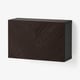BESTÅ Wall-mounted cabinet combination, black-brown Hedeviken/dark brown stained oak veneer, 60x22x38 cm