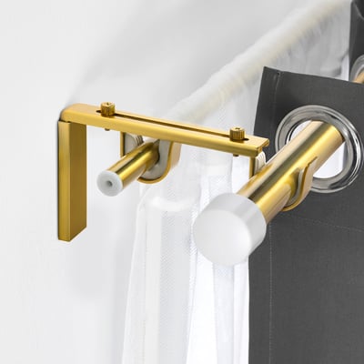 BETYDLIG Curtain rod holder, brass-colour