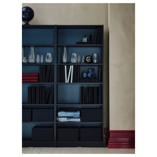 BILLY bookcase, blackblue, 80x28x202 cm IKEA