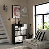 BILLY Bookcase, black oak effect, 80x28x106 cm