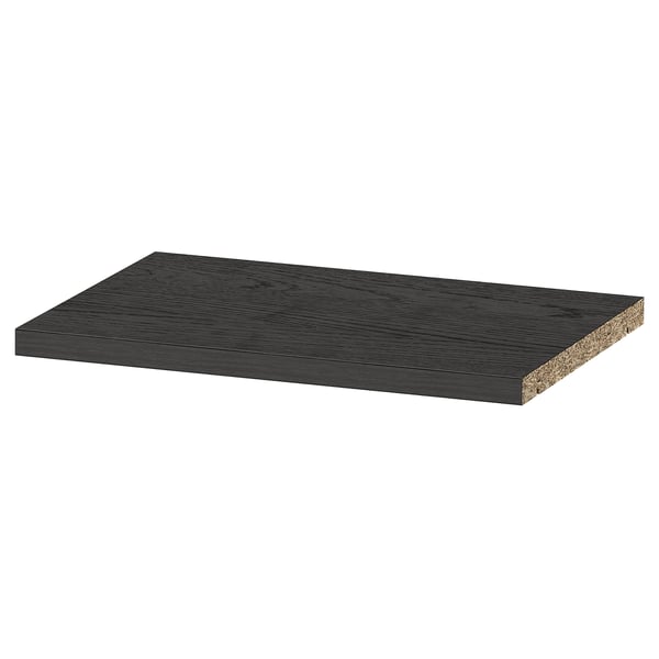 BILLY Shelf, black oak effect, 36x26 cm