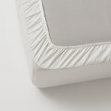 BJÖRKAL Fitted sheet, white, 140x200 cm