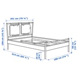 BJÖRKSNÄS Bed frame, birch/Leirsund, 180x200 cm
