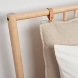 BJÖRKSNÄS Bed frame, birch/Leirsund, 160x200 cm