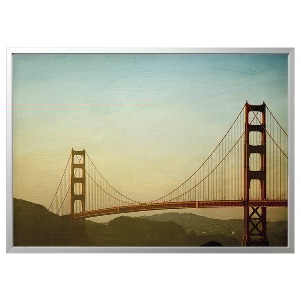 Is of the golden gate bridge in san francisco with light clouds.