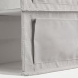 BLÄDDRARE Hanging storage with 7 compartments, grey/patterned, 30x30x90 cm