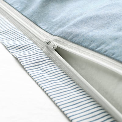 BLÅVINDA Duvet cover and 2 pillowcases, light blue, 240x220/50x80 cm