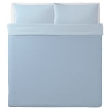 BLÅVINDA Duvet cover and 2 pillowcases, light blue, 240x220/50x80 cm