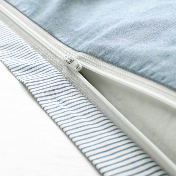 BLÅVINDA Duvet cover and pillowcase, light blue, 150x200/50x80 cm