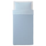 BLÅVINDA Duvet cover and pillowcase, light blue, 150x200/50x80 cm