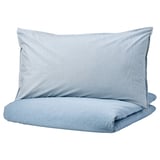 BLÅVINDA Duvet cover and pillowcase, light blue, 150x200/50x80 cm