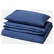 BLODNÄVA Duvet cover and pillowcase, dark blue, 150x200/50x80 cm