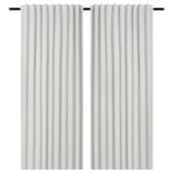 BLYSPINNMAL Block-out curtains, 1 pair, off-white, 145x300 cm