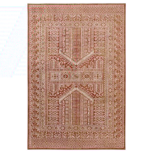 BORRIDSÖ Rug, low pile, red/white, 200x300 cm