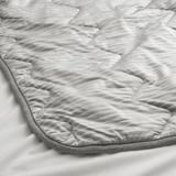 BRANDLILJA Duvet, cool, grey/stripe, 150x200 cm