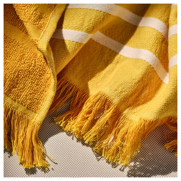 BRÖGGAN bath sheet, yellow, 100x180 cm - IKEA