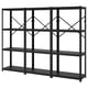 BROR Shelving unit, black, 254x40x190 cm