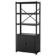 BROR Shelving unit with cabinet, black, 85x40x190 cm