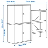 BROR Shelving unit with cabinets, 161x40x133 cm