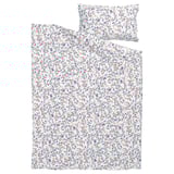 BRUDKRUSBÄR Duvet cover and pillowcase, white multicolour/floral pattern, 150x200/50x80 cm