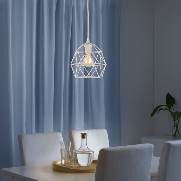 BRUNSTA Pendant lamp shade, white, 20 cm