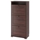BRUSALI Shoe cabinet with 3 compartments, brown, 61x30x130 cm