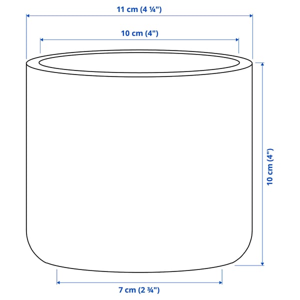 BUSKKAPRIFOL Plant pot, in/outdoor/grey, 9 cm