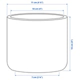BUSKKAPRIFOL Plant pot, in/outdoor/grey, 9 cm