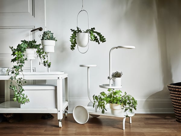 CHILISTRÅN Plant stand, white, 24 cm