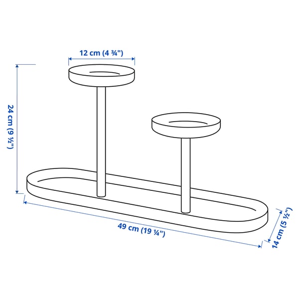 CHILISTRÅN Plant stand, white, 24 cm