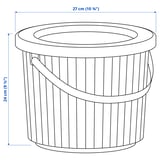 DAMMÄNG Bin with lid, dark grey, 8 l