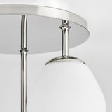 DEJSA Ceiling lamp with 3 lamps, chrome-plated/opal white glass