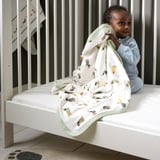 DRÖMSLOTT Blanket, puppy pattern/dot pattern multicolour, 80x100 cm