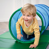 DVÄRGMÅS Play tunnel, yellow/beige