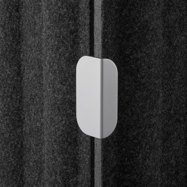 EILIF Screen for desk, dark grey, 120x48 cm