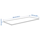 EKBACKEN Worktop, grey terrazzo effect/laminate, 186x2.8 cm