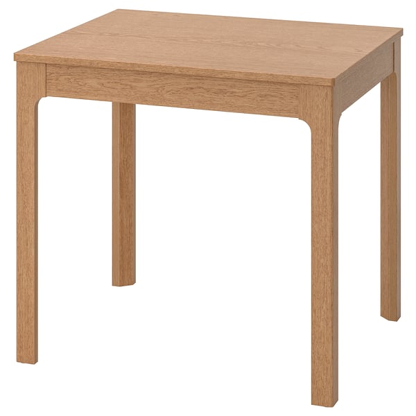EKEDALEN: square oak dining table, simple, sturdy design.