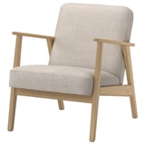 EKENÄSET Armchair, oak effect/Kilanda light beige
