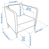 EKERÖ Armchair, Skiftebo dark grey
