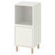 EKET white cube storage. Square, modern design with open top & single door, wooden legs.