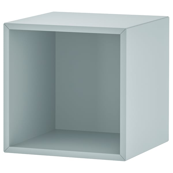 EKET cube shelf, light blue, open storage.