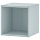 EKET cube shelf, light blue, open storage.