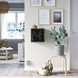 EKET Wall-mounted shelving unit, grey-green, 35x25x35 cm