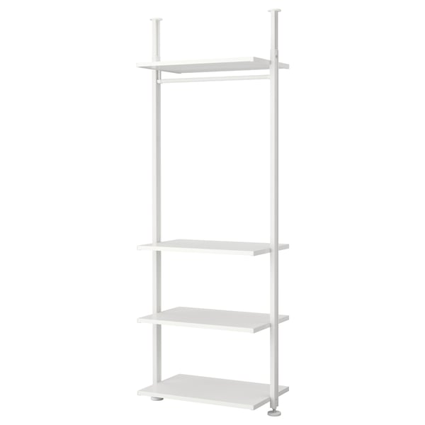 ELVARLI: white, adjustable storage system with 4 shelves