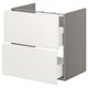White ENHET bathroom cabinet, two drawers, minimalist design
