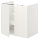 ENHET white cabinet, sleek modern design, ideal for bathrooms, because its compact and efficient.