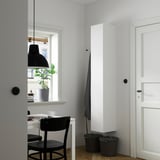 ENHET Hi cb w 4 shlvs/door, white, 30x32x180 cm