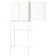 An ENHET white cabinet combo with open and closed storage.