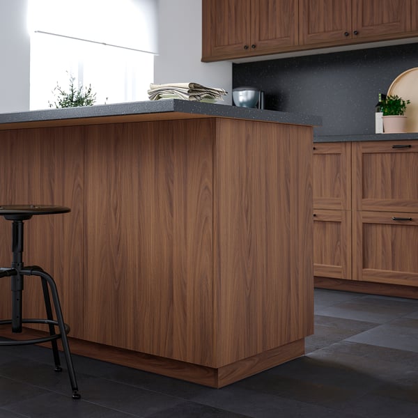 ENKÖPING Cover panel, brown walnut effect, 39x103 cm