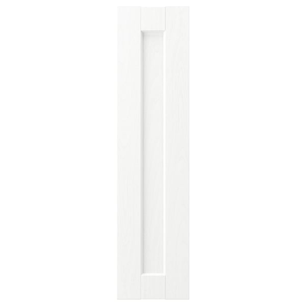 ENKÖPING white cabinet door. Square, framed, subtle grain texture. Made of fibreboard, plastic edging, foil.